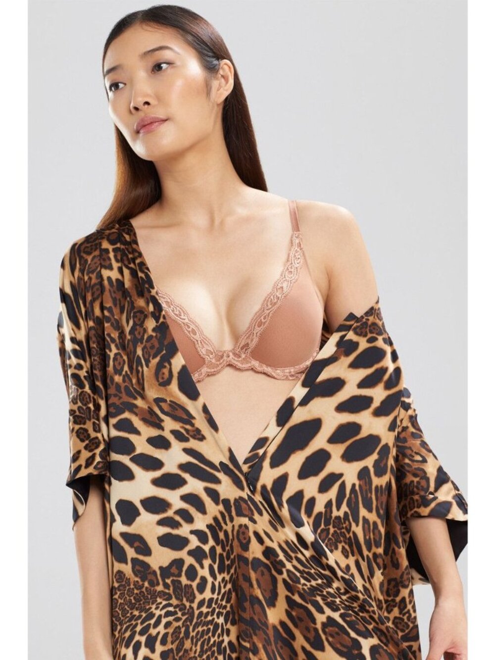 🆕 NATORI Feathers Underwire T-Shirt Plunge Bra 34DD Glow #730023 - Picture 2 of 10